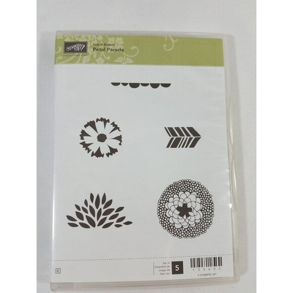 Stampin’ Up Lot Of 5 Stamp Sets Unmounted Day at the Beach Trajan Chevron Merry - Picture 8 of 16